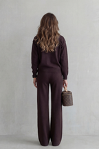 Adeleine - Conjunto de punto con cuello abotonado