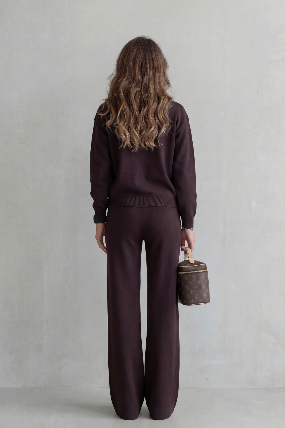 Adeleine - Conjunto de punto con cuello abotonado