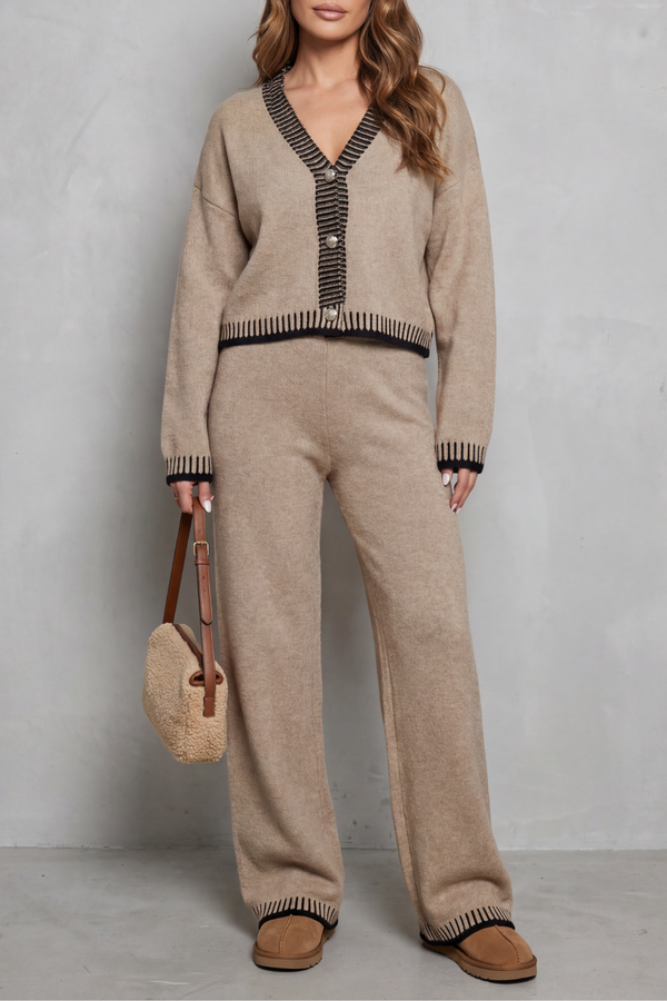 Celia - Conjunto de punto loungewear