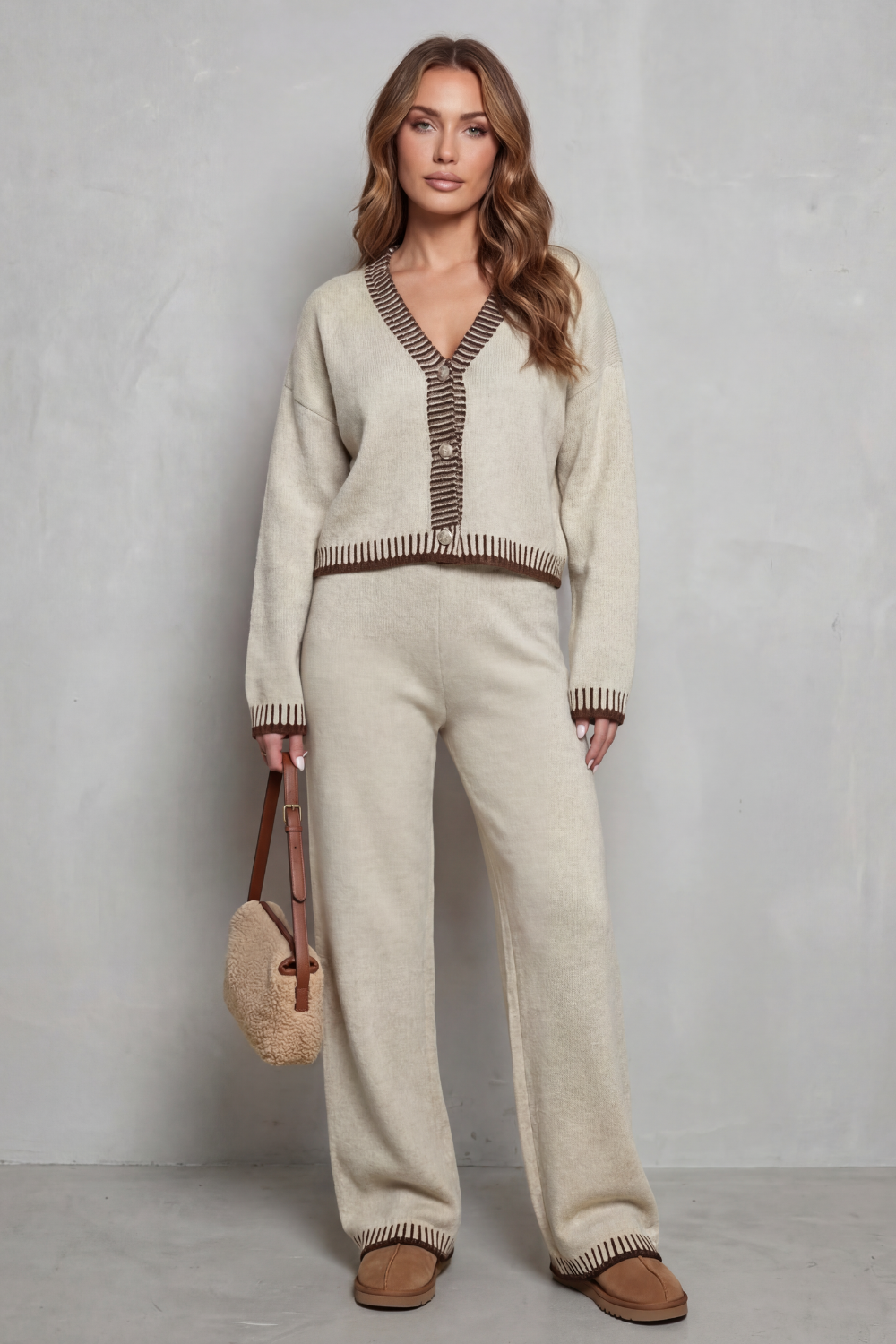 Celia - Conjunto de punto loungewear