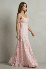 Flori - Vestido largo floral en relieve