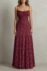 Flori - Vestido largo floral en relieve
