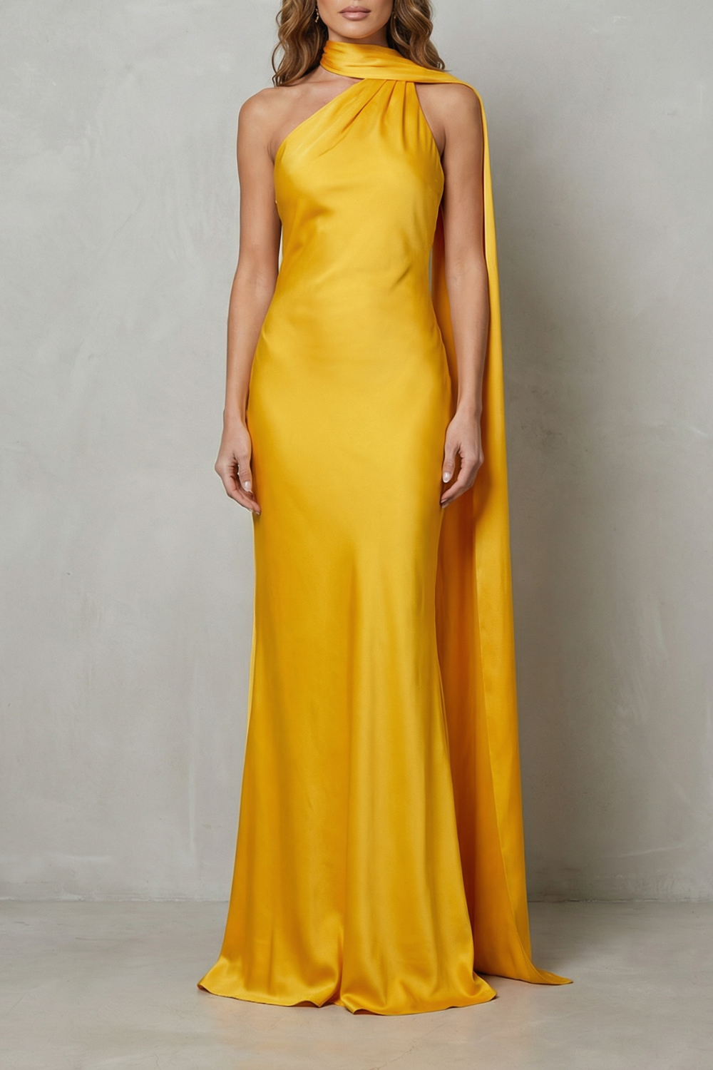 Olivia - Vestido largo de satén estilo sirena