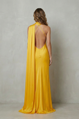 Olivia - Vestido largo de satén estilo sirena