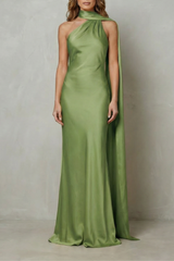 Olivia - Vestido largo de satén estilo sirena