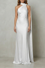 Olivia - Vestido largo de satén estilo sirena